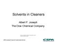 Solvents in Cleaners PowerPoint PPT Presentation