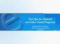 Hot Tips for Hotmail and Other Email Programs PowerPoint PPT Presentation