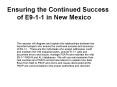 Ensuring the Continued Success of E911 in New Mexico PowerPoint PPT Presentation