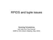 RPIDS and tuple issues