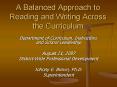 A Balanced Approach to Reading and Writing Across the Curriculum PowerPoint PPT Presentation