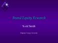 Brand Equity Research PowerPoint PPT Presentation