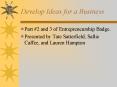 Develop Ideas for a Business PowerPoint PPT Presentation