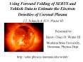 Using Forward Folding of SERTS and Yohkoh Data to Estimate the Electron Densities of Coronal Plasma  J.T. Schmelz PowerPoint PPT Presentation