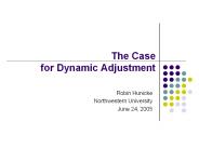 The Case for Dynamic Adjustment