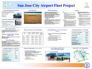 San Jose City Airport Fleet Project