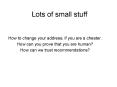 Lots of small stuff PowerPoint PPT Presentation