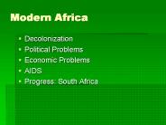 Modern Africa