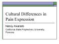 Cultural Differences in Pain Expression PowerPoint PPT Presentation
