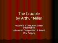 The Crucible by Arthur Miller PowerPoint PPT Presentation