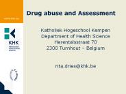 Drug abuse and Assessment