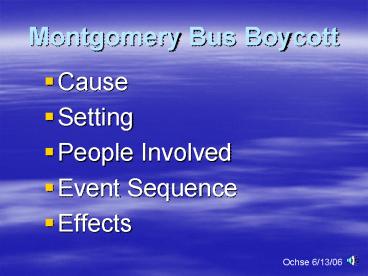 Montgomery Bus Boycott