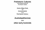 Prehistoric Cultures Class Slides Set