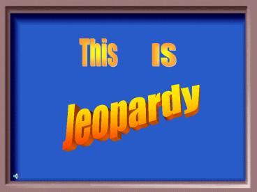 Jeopardy