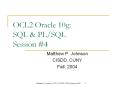 OCL2 Oracle 10g: SQL PowerPoint PPT Presentation