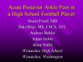 Acute Posterior Ankle Pain in a High School Football Player PowerPoint PPT Presentation