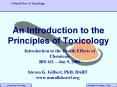 An Introduction to the Principles of Toxicology PowerPoint PPT Presentation