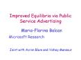 Improved Equilibria via Public Service Advertising PowerPoint PPT Presentation