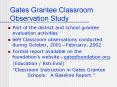 Gates Grantee Classroom Observation Study PowerPoint PPT Presentation