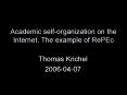 Academic self-organization on the Internet. The example of RePEc PowerPoint PPT Presentation