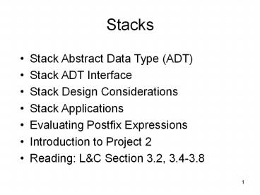 PPT – Stacks PowerPoint presentation | free to download - id: 43a45-NjMwY