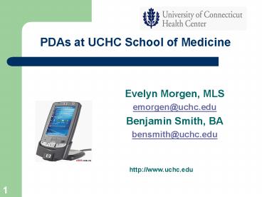 PDAs at UCHC School of Medicine