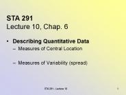 Describing Quantitative Data