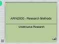 ARIN2000 Research Methods PowerPoint PPT Presentation