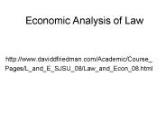 Economic Analysis of Law
