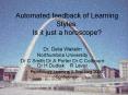 Automated feedback of Learning Styles' Is it just a horoscope PowerPoint PPT Presentation