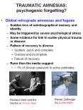TRAUMATIC AMNESIAS: psychogenic forgetting? PowerPoint PPT Presentation