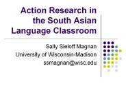 Action Research in the South Asian Language Classroom