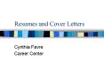Resumes and Cover Letters PowerPoint PPT Presentation