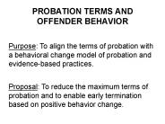 PROBATION TERMS AND OFFENDER BEHAVIOR