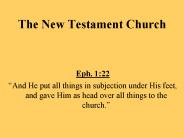 The New Testament Church