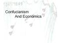 Confucianism            And Economics PowerPoint PPT Presentation