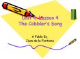 Unit%204:%20Lesson%204%20The%20Cobbler PowerPoint PPT Presentation