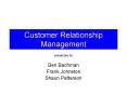 Customer Relationship Management PowerPoint PPT Presentation