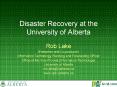 Disaster Recovery at the University of Alberta PowerPoint PPT Presentation