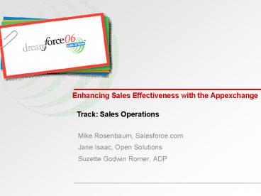 Enhancing Sales Effectiveness with the Appexchange