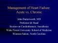 Management of Heart Failure: Acute vs' Chronic PowerPoint PPT Presentation