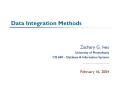 Data Integration Methods PowerPoint PPT Presentation