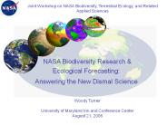 NASA Biodiversity Research
