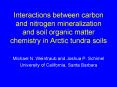 Interactions between carbon and nitrogen mineralization and soil organic matter chemistry in Arctic tundra soils PowerPoint PPT Presentation