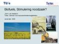 Biofuels, Stimulering noodzaak J'M'N' van Kasteren Telos, Centrum voor duurzaamheidsvraagstukken nov PowerPoint PPT Presentation