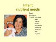 Infant nutrient needs