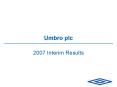 Umbro plc PowerPoint PPT Presentation