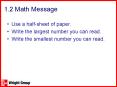 1'2 Math Message PowerPoint PPT Presentation