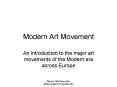 Modern Art Movement PowerPoint PPT Presentation