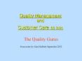 The Quality Gurus PowerPoint PPT Presentation